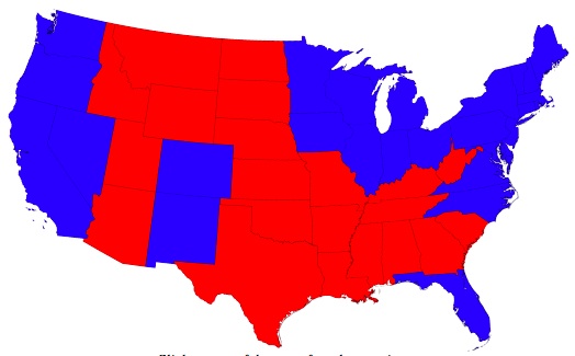 Us Map Electoral 2008